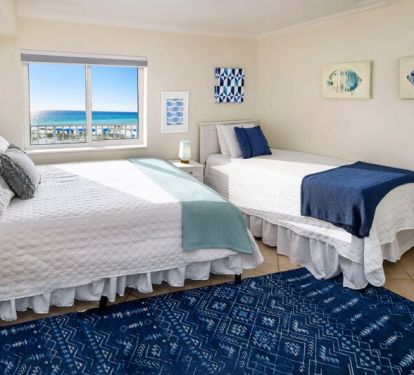 Guest Bedroom - Aqua Villa Resort, Okaloosa Island, Fort Walton Beach, Vacation Condos by Sunset Resort Rentals