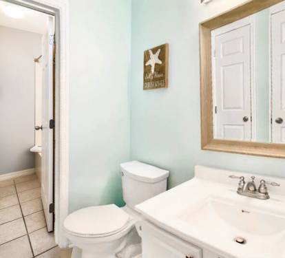 Bathroom from Hallway- 
Gulf Dunes 507 Fort Walton Beach Okaloosa Island Vacation Rentals