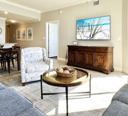 Living Room - Waters Edge Resort Unit 304 Okaloosa Island Fort Walton Beach Vacation Rentals by Sunset Resort Rentals