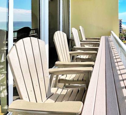 Beachfront Balcony - Waters Edge Resort Unit 604 Okaloosa Island Fort Walton Beach Vacation Rentals by Sunset Resort Rentals