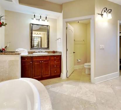 Master Bathroom - Bella Riva Resort Unit 205, Okaloosa Island Fort Walton Beach Florida Vacation Condo Rentals by Sunset Resort Rentals