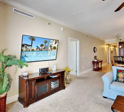 Living Room - Bella Riva Resort Unit 205, Okaloosa Island Fort Walton Beach Florida Vacation Condo Rentals by Sunset Resort Rentals