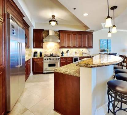 Kitchen - Bella Riva Resort Unit 205, Okaloosa Island Fort Walton Beach Florida Vacation Condo Rentals by Sunset Resort Rentals