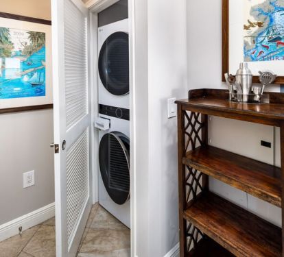 Laundry Center - Waters Edge Resort Unit 304 Okaloosa Island Fort Walton Beach Vacation Rentals by Sunset Resort Rentals