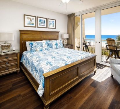 Master Bedroom - Waters Edge Resort Unit 304 Okaloosa Island Fort Walton Beach Vacation Rentals by Sunset Resort Rentals