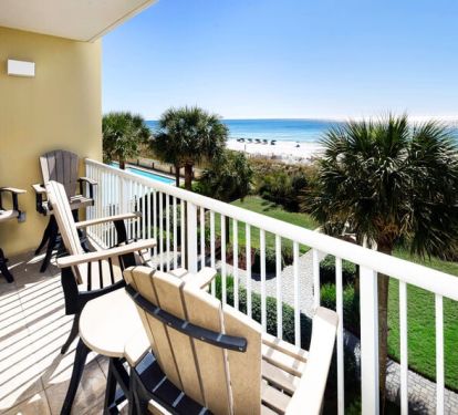 Balcony - Waters Edge Resort Unit 304 Okaloosa Island Fort Walton Beach Vacation Rentals by Sunset Resort Rentals
