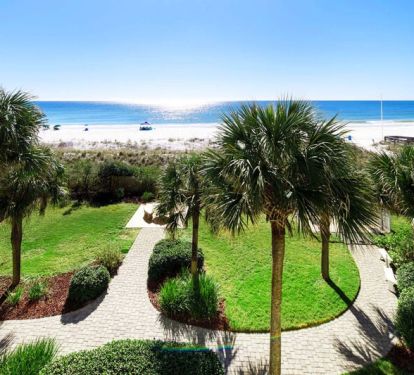 Beacfront Balcony - Waters Edge Resort Unit 304 Okaloosa Island Fort Walton Beach Vacation Rentals by Sunset Resort Rentals