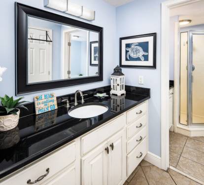 Master Bath - Waters Edge Resort Unit 311 Okaloosa Island Fort Walton Beach Vacation Rentals