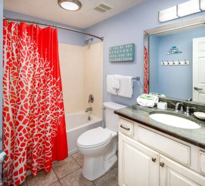 Guest Bathroom - Waters Edge Resort Unit 311 Okaloosa Island Fort Walton Beach Vacation Rentals
