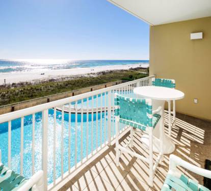 Private Balcony - Waters Edge Resort Unit 311 Okaloosa Island Fort Walton Beach Vacation Rentals