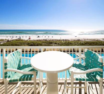 Private Balcony - Waters Edge Resort Unit 311 Okaloosa Island Fort Walton Beach Vacation Rentals