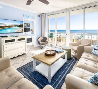 Living Room - Waters Edge Resort Unit 311 Okaloosa Island Fort Walton Beach Vacation Rentals