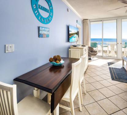 Dining Area - Waters Edge Resort Unit 311 Okaloosa Island Fort Walton Beach Vacation Rentals