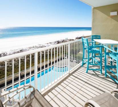 Balcony View - Waters Edge Resort Unit 510 Okaloosa Island Fort Walton Beach Vacation Rentals
