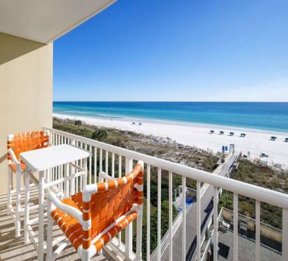 Balcony - Waters Edge Resort unit 514 Okaloosa Island Fort Walton Beach Vacation Rentals by Sunset Resort Rentals