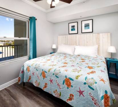 Master Bedroom - Waters Edge Resort unit 514 Okaloosa Island Fort Walton Beach Vacation Rentals by Sunset Resort Rentals
