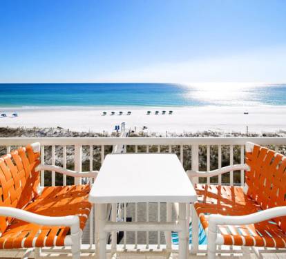 Balcony - Waters Edge Resort unit 514 Okaloosa Island Fort Walton Beach Vacation Rentals by Sunset Resort Rentals