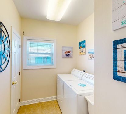 A full-size washer and dryer are available for keeping up with your laundry needs during your stay.