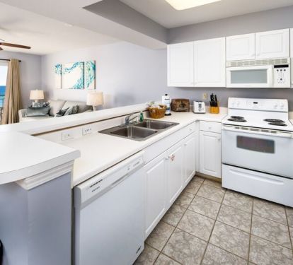 Kitchen, 
Pelican Isle Resort 305 Okaloosa Island Fort Walton Beach Vacation Rentals by Sunset Resort Rentals