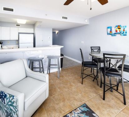 Dining Area -  
Pelican Isle Resort 305 Okaloosa Island Fort Walton Beach Vacation Rentals by Sunset Resort Rentals