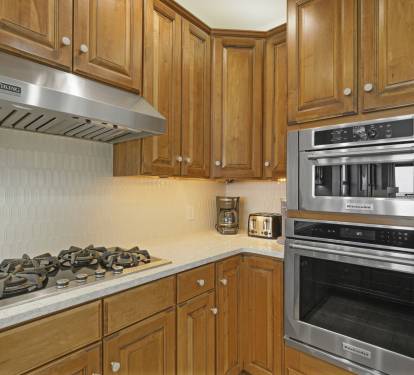 Kitchen with gas range