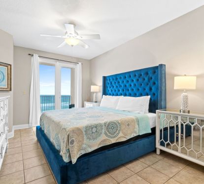 Master Bedroom - King Bed - Beach Front View - Balcony Access - Smart TV & Cable - Attached Bathroom
