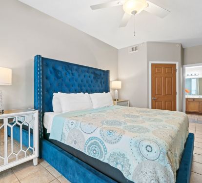 Master Bedroom - King Bed - Beach Front View - Balcony Access - Smart TV & Cable - Attached Bathroom
