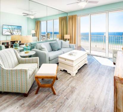 Living Room - Gulf Dunes Resort Unit 616 / Okaloosa Island / Fort Walton Beach Vacation Rentals
