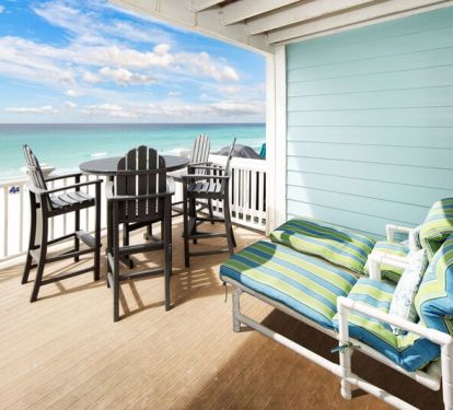 Balcony Second Level - 
Sanddollar Townhomes Unit 6 Miramar Beach Destin Florida Vacation Beach House Rentals