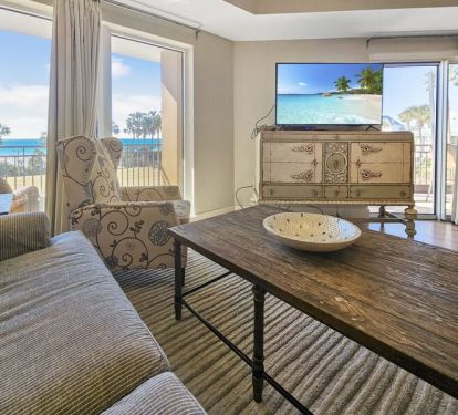 Large flat screen TV in the living room