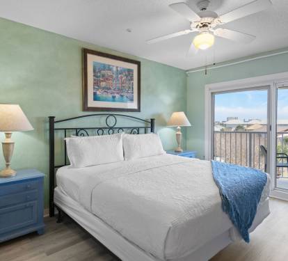 Wake up to soft natural light, Gulf breezes, and step-out access to your private retreat.