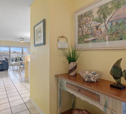 The moment you walk in, you-re greeted with a warm layout and a view straight through to the Gulf.
