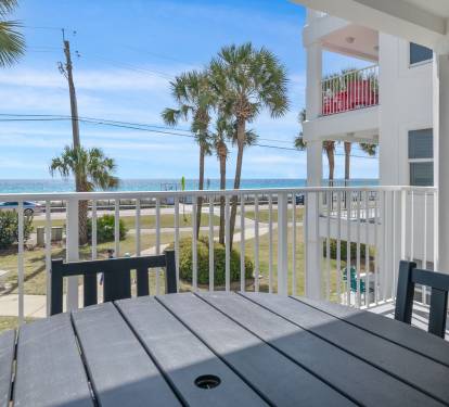 Enjoy a Meal on the Breezy Balcony