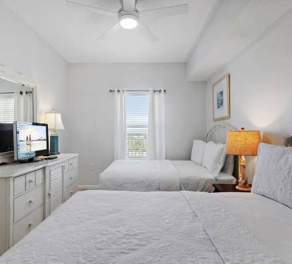 Flat Screen TV in Guest Bedroom