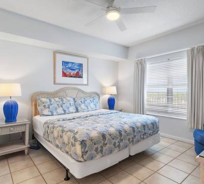 Master Bedroom Featuring a Beautiful View of Seascape Resort & Choctawhatchee Bay