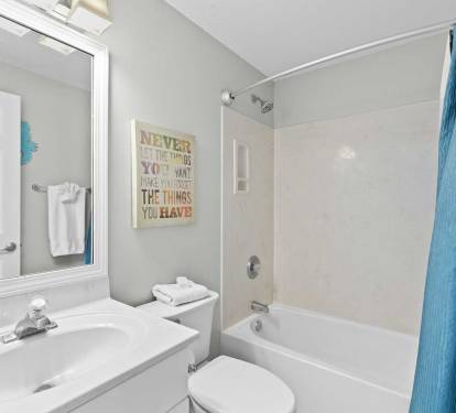 Second Bathroom with a full shower/tub combo