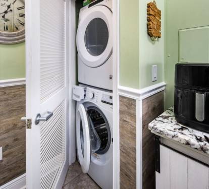 Private Laundry - Waters Edge Resort Unit 604 Okaloosa Island Fort Walton Beach Vacation Rentals by Sunset Resort Rentals