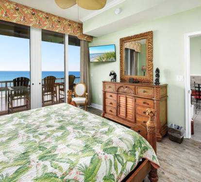 Master Bedroom - Waters Edge Resort Unit 604 Okaloosa Island Fort Walton Beach Vacation Rentals by Sunset Resort Rentals