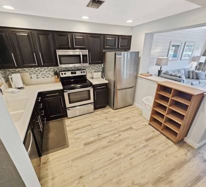 Open kitchen area