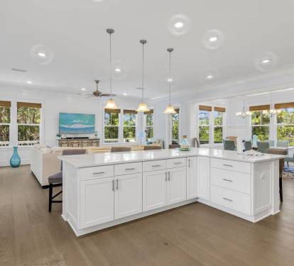 No isolation. Whoever cooks stays in the conversation. Intentional design so your family stays connected during meal prep and gatherings.
