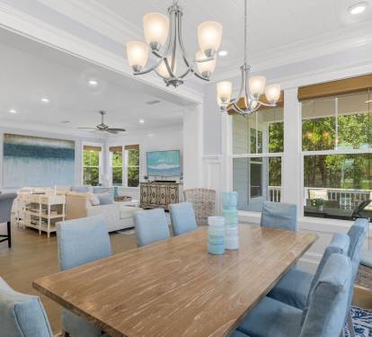 Beautiful open space where your group congregates naturally. Perfect for meals, games, conversations, and real family connection throughout your trip.