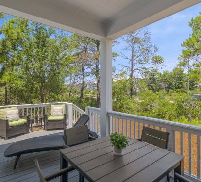 Your quiet sanctuary when you need to step away. Peaceful views, covered space, comfortable seating. Some of your best moments happen here.