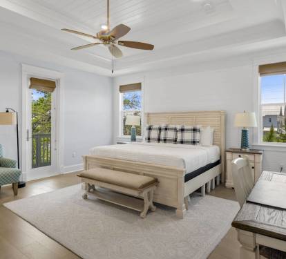 Your guests feel pampered in a room like this. Natural light, real bed, their own balcony. They appreciate being put up right.