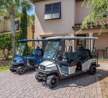 Effortlessly explore Sandestin Golf & Beach Resort in style - our guest golf cart rentals give you freedom to visit Baytowne Wharf, the beaches, and evening concerts without worrying about parking.