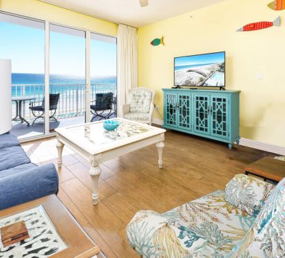 Living Room - 
Gulf Dunes Resort Unit 601, Okaloosa Island Fort Walton Beach Vacation Rentals