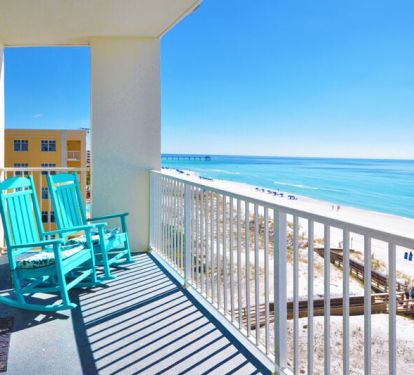 Balcony View - 
Gulf Dunes Resort Unit 601, Okaloosa Island Fort Walton Beach Vacation Rentals