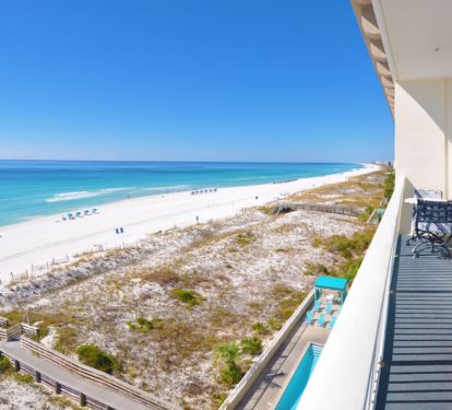 Balcony View - 
Gulf Dunes Resort Unit 601, Okaloosa Island Fort Walton Beach Vacation Rentals