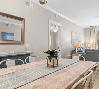 Bright open dining space connecting the kitchen and living room - ideal for sharing meals and conversation.