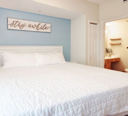 Master Bedroom with King Bed- 
Waters Edge Resort 313 Fort Walton Beach Okaloosa Island