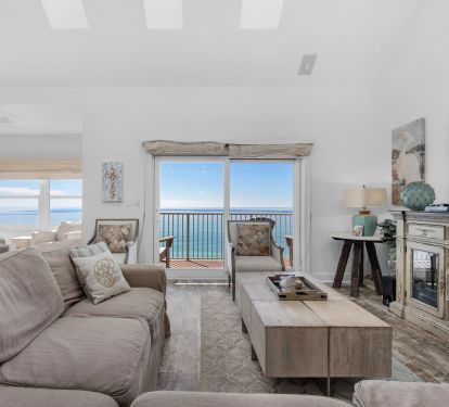 Living Area with Private Balcony